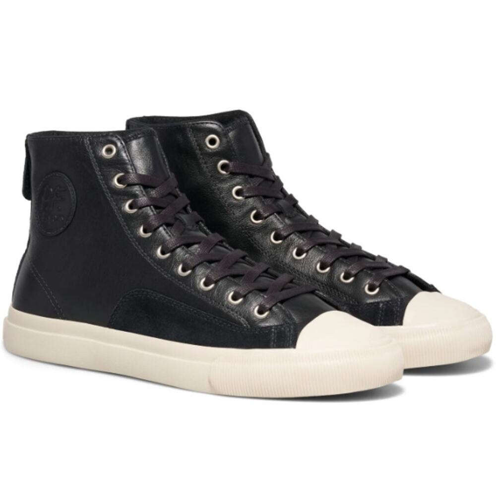 P.F. Flyers Black Sea Salt All-American High-Top Luxe Sneakers Size M 11 W 12.5